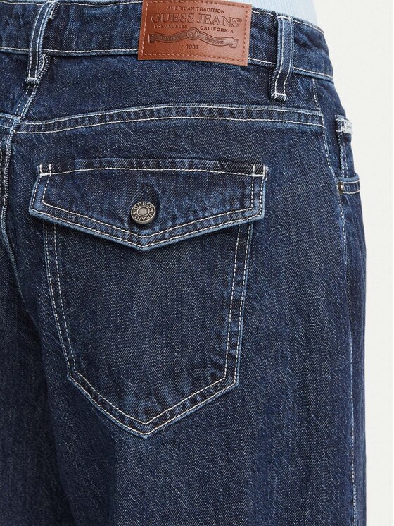 Guess Jeans Guess Jeans Jeansy W6YA01 D1178 Granatowy Wide Leg