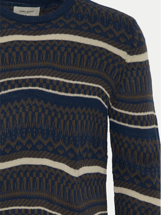 Blend Blend Sweter 20717485 Granatowy Regular Fit