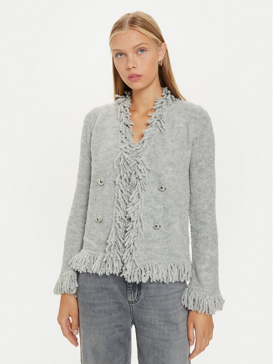 Marella Marella Strickjacke Rovo 2423916104 Grau Regular Fit