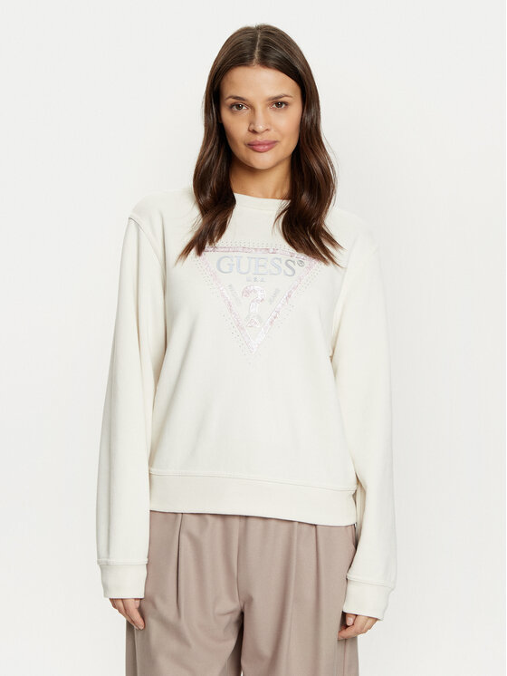 Guess Guess Pulóver W5RQ09 K8802 Ekru Regular Fit
