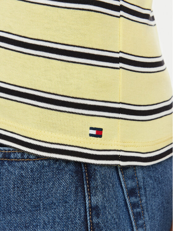 Tommy Hilfiger Tommy Hilfiger Top WW0WW50025 Giallo Regular Fit