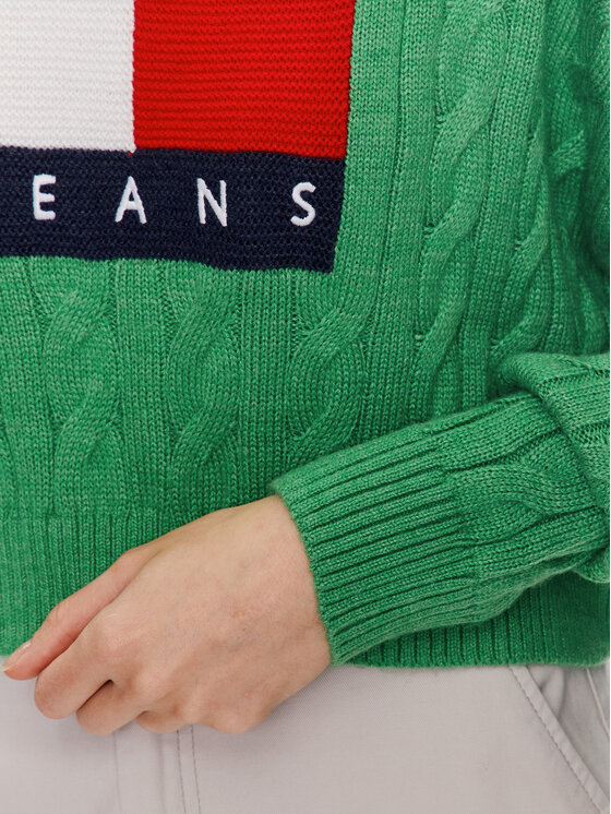 Tommy Jeans Tommy Jeans Pullover DW0DW14261 Grün Regular Fit
