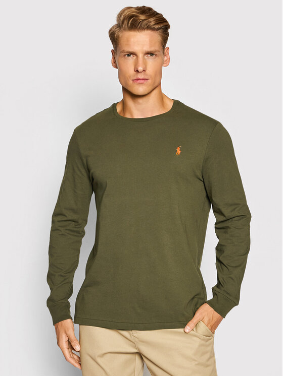 Polo Ralph Lauren Longsleeve Lsl 710671468045 Πράσινο Slim Fit