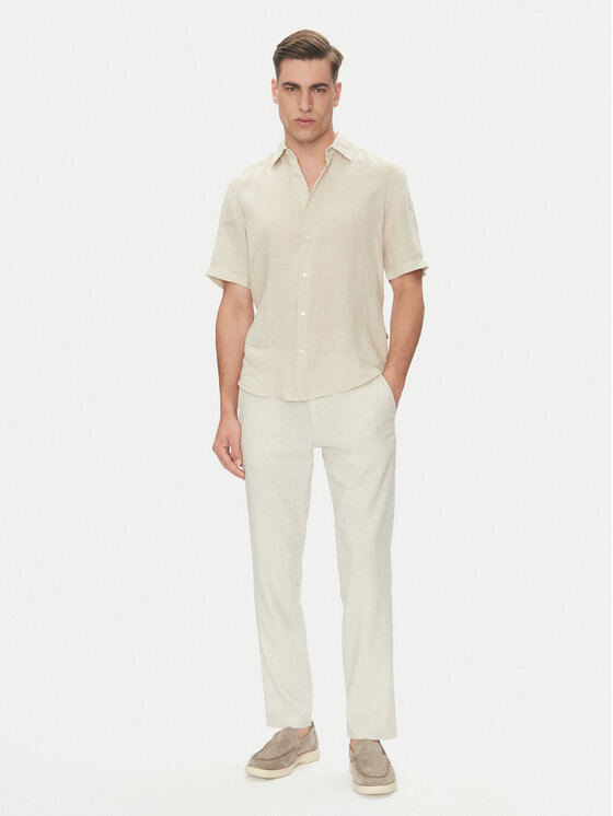 BOSS BOSS Koszula 50537382 Beżowy Regular Fit