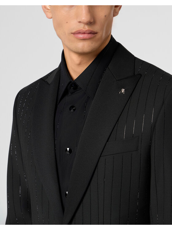 PHILIPP PLEIN PHILIPP PLEIN Marynarka 30730 Czarny Fitted Fit