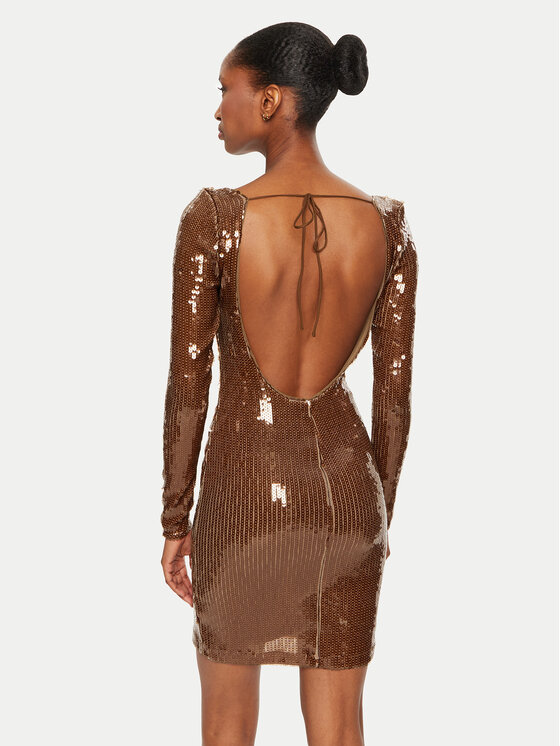 BARDOT BARDOT Cocktail obleka Verona 59513DB Rjava Regular Fit