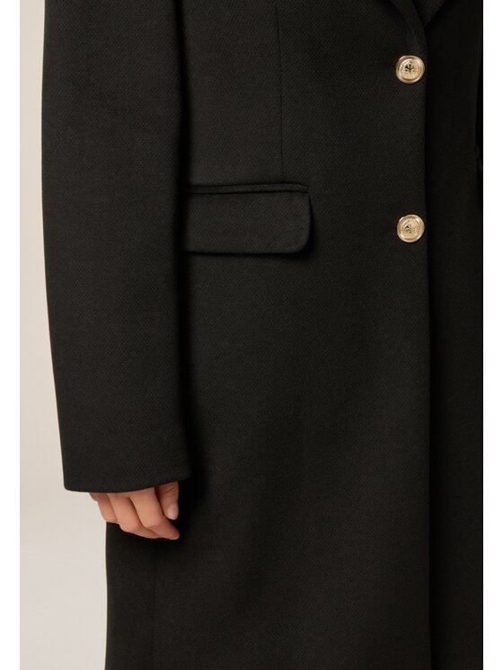 Oltre Oltre Cappotto 0088R000487N033 Nero A-Line Fit