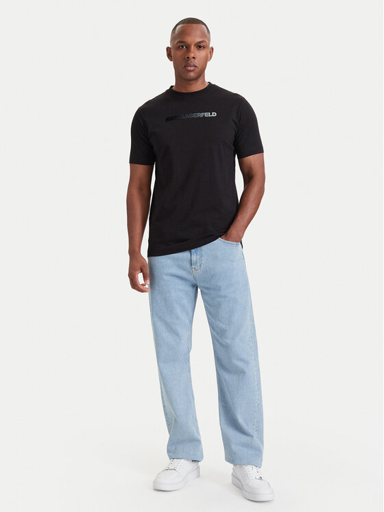 KARL LAGERFELD KARL LAGERFELD Tričko 755060 564242 Čierna Regular Fit