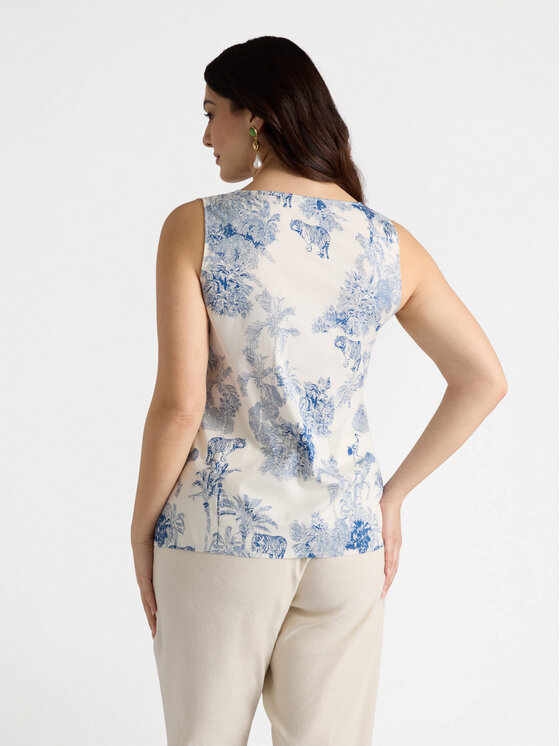Fiorella Rubino Fiorella Rubino Top D238T000240N0S1 Biały Regular Fit