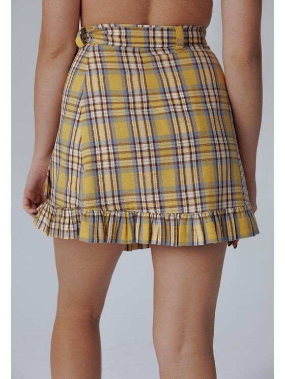 LAURELLA LAURELLA Sukňa 7TU006 Žltá Regular Fit
