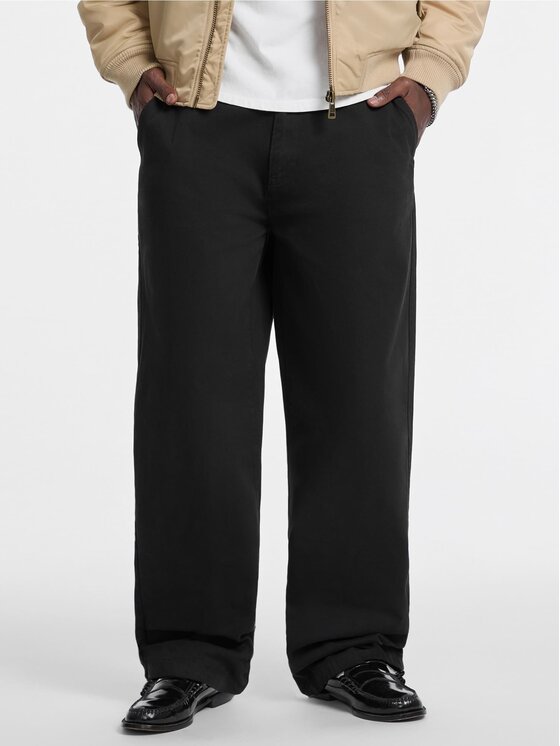 Guess Jeans Guess Jeans Kalhoty z materiálu 178863 Černá Regular Fit