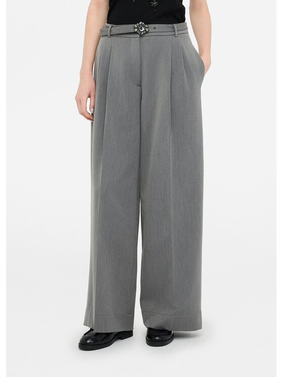 Liu Jo Liu Jo Spodnie materiałowe MF5269TS22484006 Szary Loose Fit