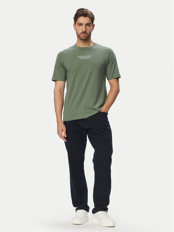 Jack & Jones Jack & Jones Тишърт Bluarchie 12217167 Сив Regular Fit