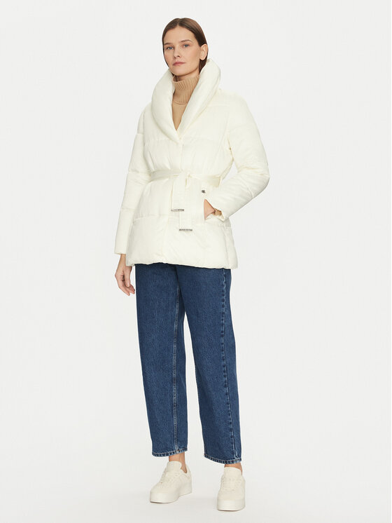 U.S. Polo Assn. U.S. Polo Assn. Vatovaná bunda WUP1216 Bílá Relaxed Fit