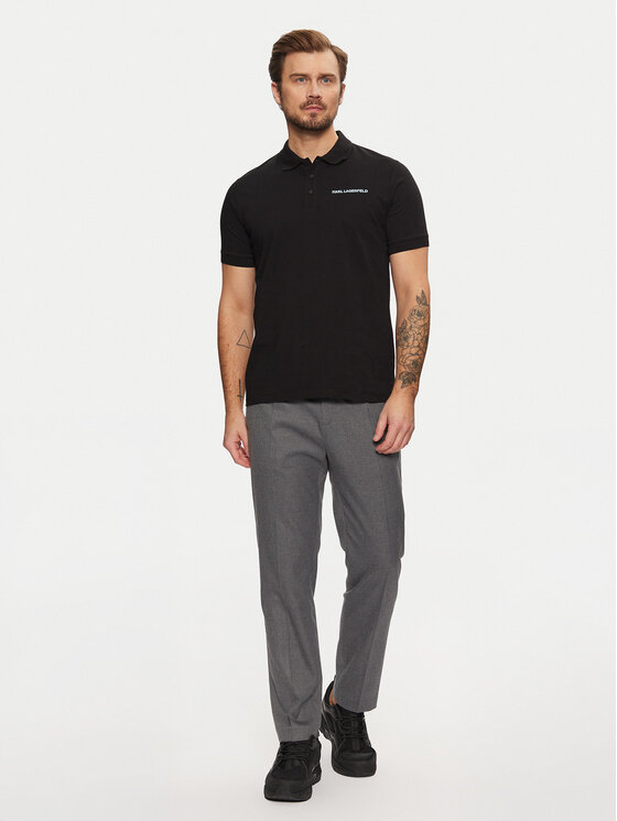 KARL LAGERFELD KARL LAGERFELD Polo 745094 551225 Czarny Regular Fit