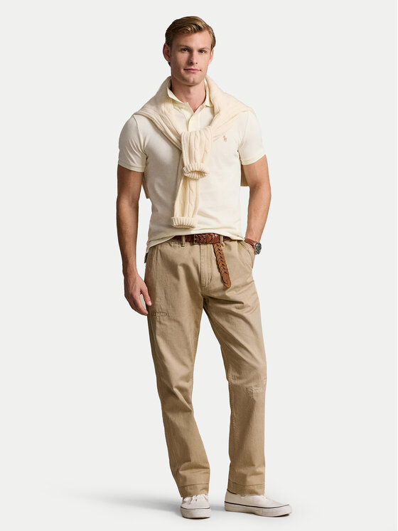 Polo Ralph Lauren Polo Ralph Lauren Poloshirt 710536856417 Écru Slim Fit