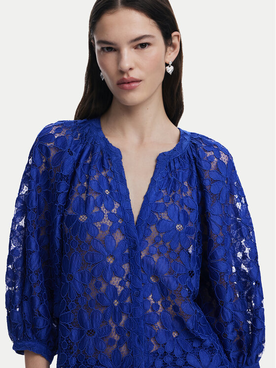 Desigual Desigual Bluzka 25SWBW24 Niebieski Regular Fit