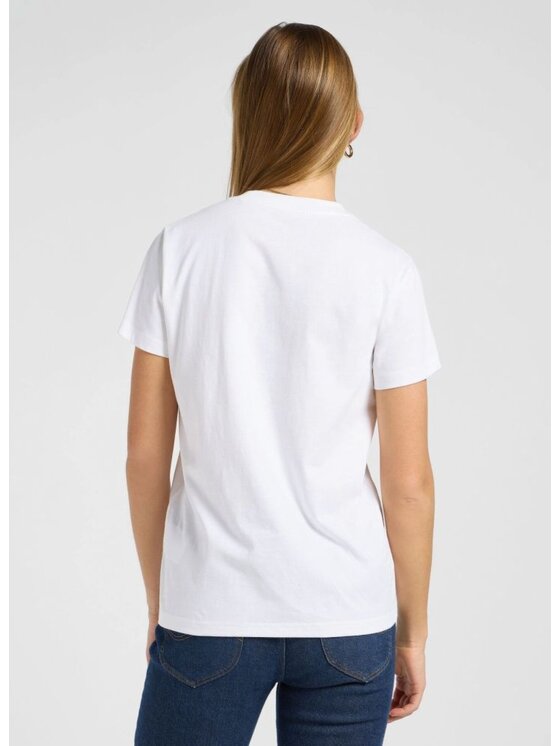 Lee Lee T-Shirt SMALL GRAPHIC TEE 1 Biały Regular Fit