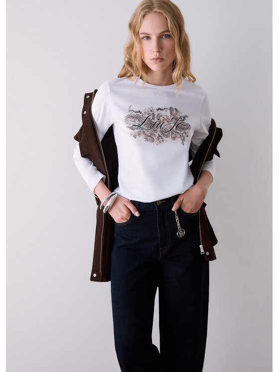 Liu Jo Liu Jo T-shirt WF6448JS923L9471 Bianco Regular Fit