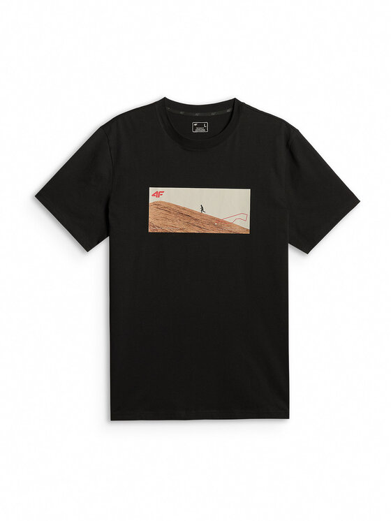 4F 4F T-Shirt LIMITLESS DESERT Czarny Relaxed Fit