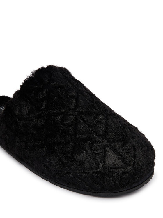 Calvin Klein Calvin Klein Pantofole Home Slipper Fur Aop HW0HW03218 Nero