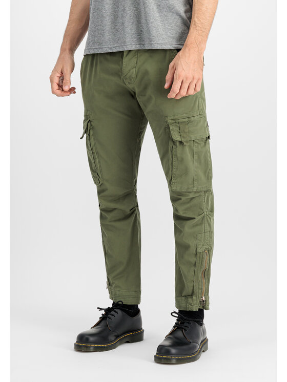 Alpha Industries Alpha Industries Spodnie cargo Task Force Pant Zielony Tapered Fit