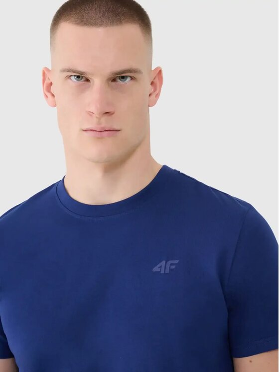 4F 4F Tričko 4FWMM00TTSHM2256-031S Tmavomodrá Regular Fit