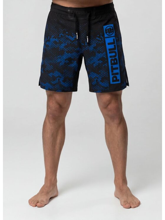 PITBULL PITBULL Szorty sportowe HEX CAMO HILLTOP Niebieski Regular Fit