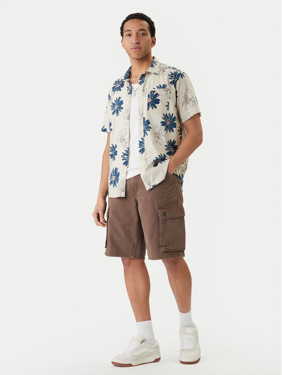 RVCA RVCA Риза Resort AVYWT00520 Бежов Relaxed Fit