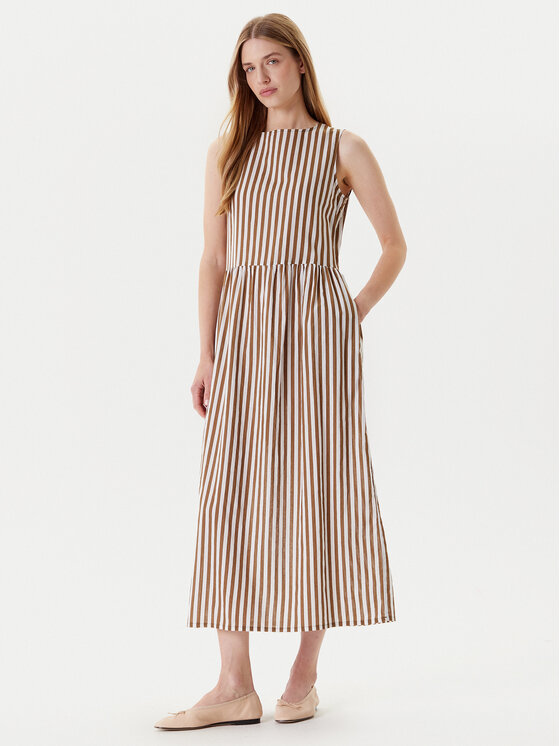 United Colors Of Benetton United Colors Of Benetton Sukienka letnia 48I5DV0BK Beżowy Regular Fit