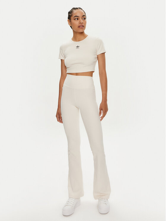 adidas adidas Marškinėliai Essentials IJ7804 Smėlio Slim Fit