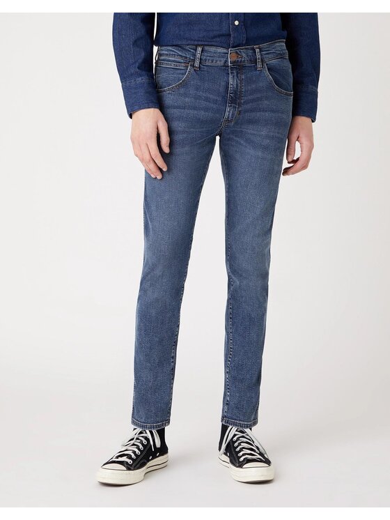 Wrangler Wrangler Jeansy BRYSON Niebieski Skinny Fit