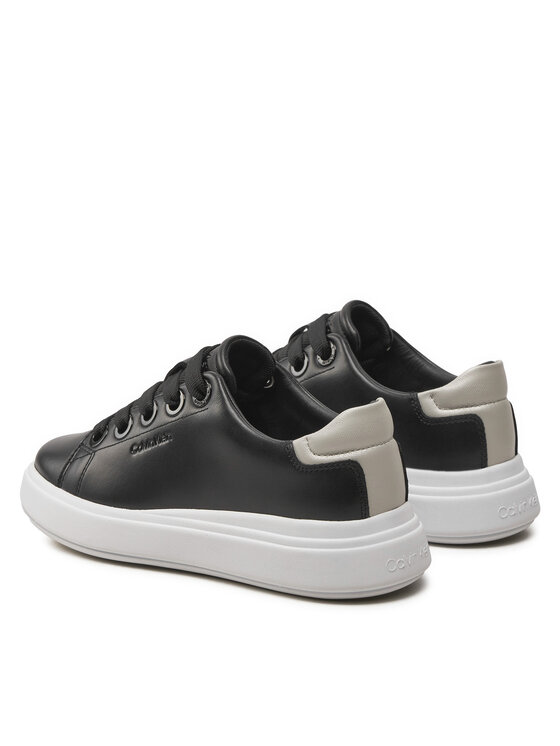 Calvin Klein Calvin Klein Sneakersy Cupsole Lace Up Lth HW0HW02085 Czarny