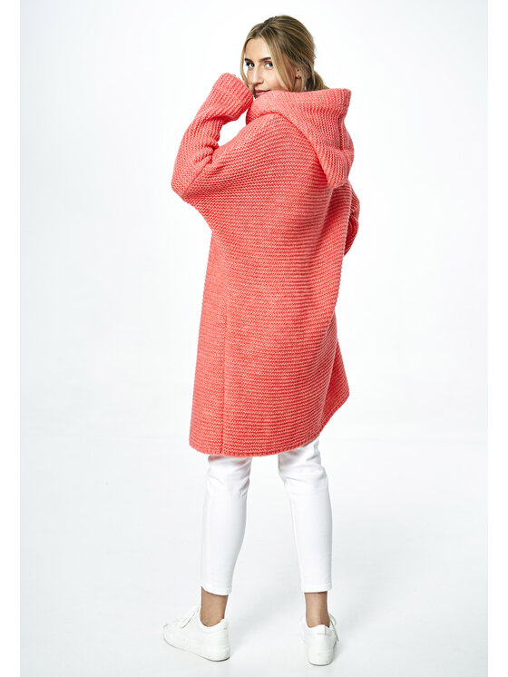 FIGL FIGL Sweter M884 Koralowy Oversize