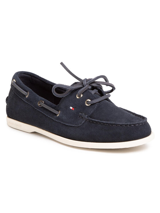 Tommy Hilfiger Mokasini Classic Suede Boat Shoe FW0FW04880 Mornarsko modra