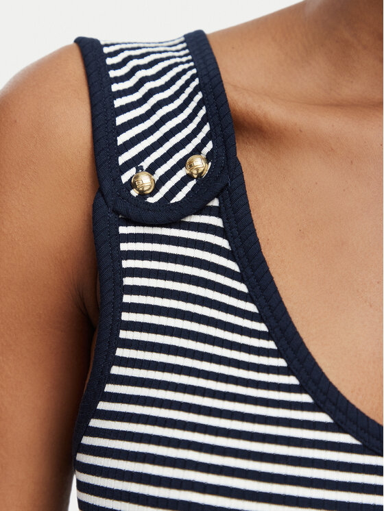 Tommy Hilfiger Tommy Hilfiger Topiņš Gold Button WW0WW52112 Tumši zils Slim Fit