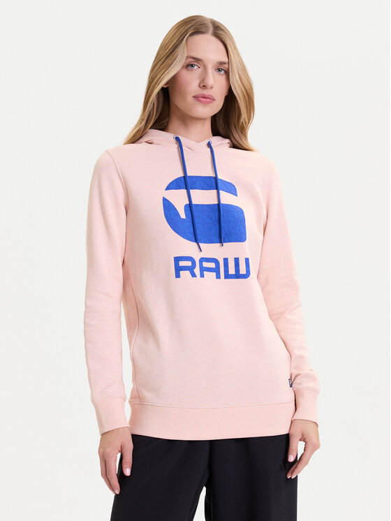 G-Star Raw G-Star Raw Світшот Boyfriend Diamond Line Graphic Hooded D16236-A613-B243 Рожевий Loose Fit
