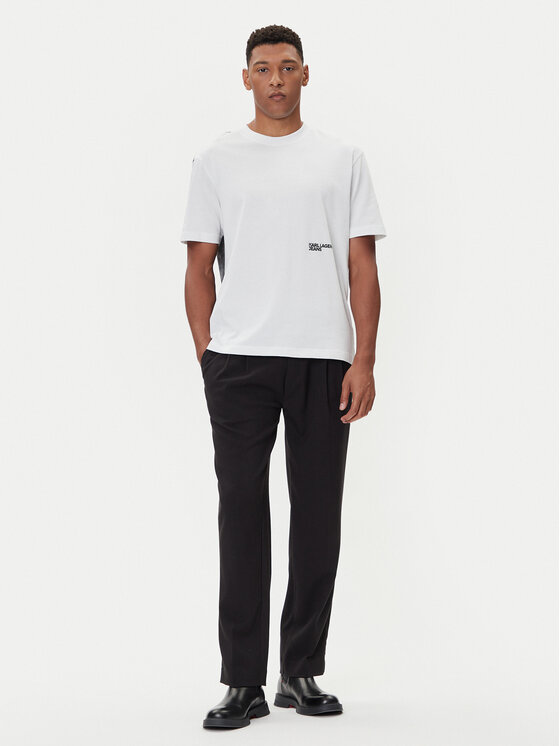 Karl Lagerfeld Jeans Karl Lagerfeld Jeans Tricou A4M17030 Alb Relaxed Fit