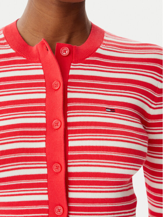 Tommy Jeans Tommy Jeans Cardigan DW0DW22314 Rosso chiaro Slim Fit