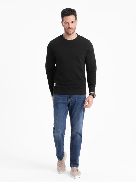 Ombre Ombre Mikina OM-SSBN-0175 Černá Regular Fit