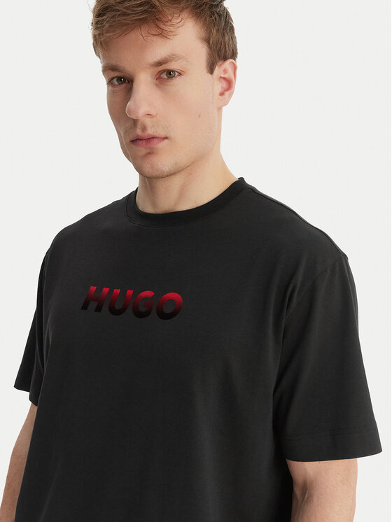 HUGO HUGO T-Shirt Gradient 50556667 Černá Regular Fit