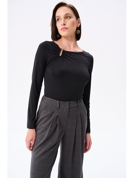 blue shadow blue shadow Bluzka Passi Czarny Regular Fit