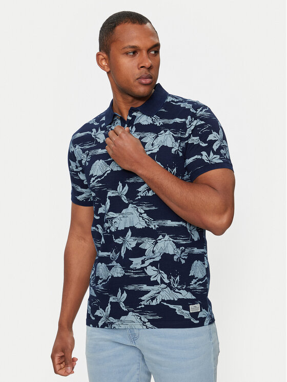Petrol Industries Tricou polo M-1040-POL909 Bleumarin Regular Fit