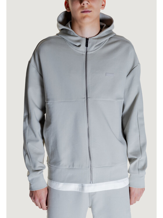 Calvin Klein Calvin Klein Μπλούζα SHADOW EMBOSSED LOGO Γκρι Casual Fit