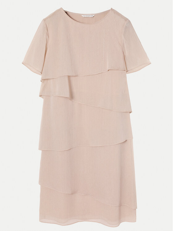 Tatuum Tatuum Коктейльна сукня Palmi T2406.217 Бежевий Regular Fit