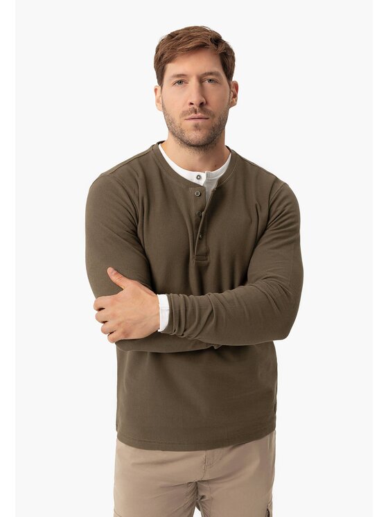 Volcano Męski Longsleeve, rozmiar XXL, Brązowy, L-ONYX