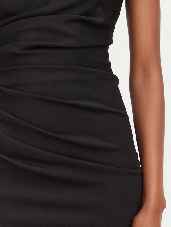 Rinascimento Rinascimento Коктейлна рокля CFC0130273003 Черен Slim Fit