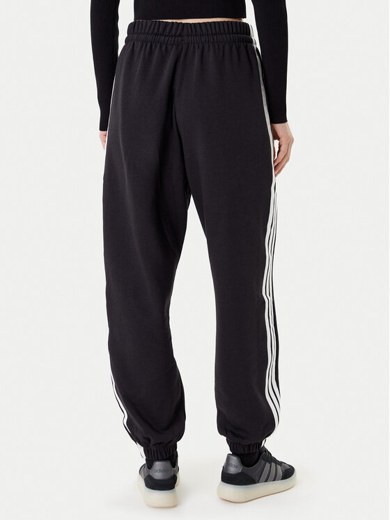 adidas adidas Spodnji del trenirke Essentials 3-Stripes Fleece JE1276 Črna Loose Fit