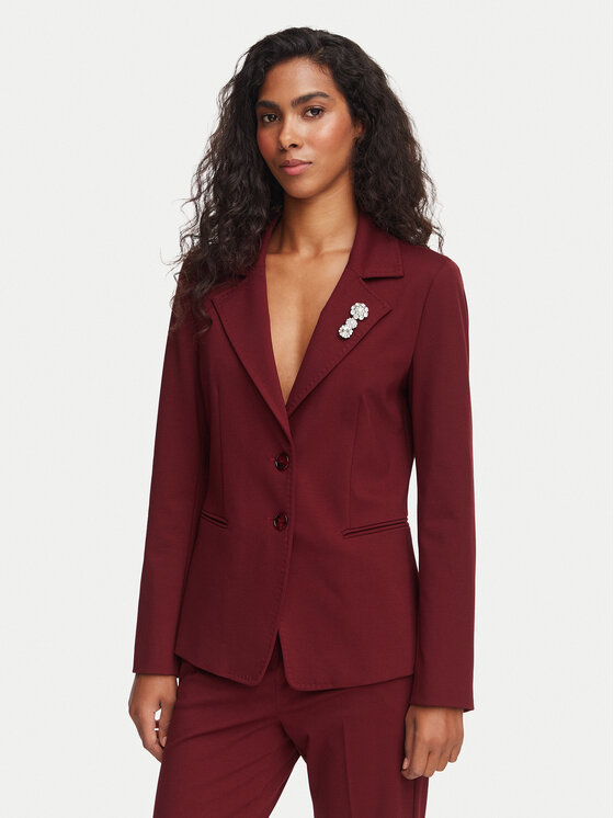 Marella Сако Gommoso 2623916034 Бордо Slim Fit