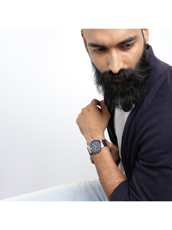 Obaku Obaku Hodinky V180GCVLML Tmavomodrá